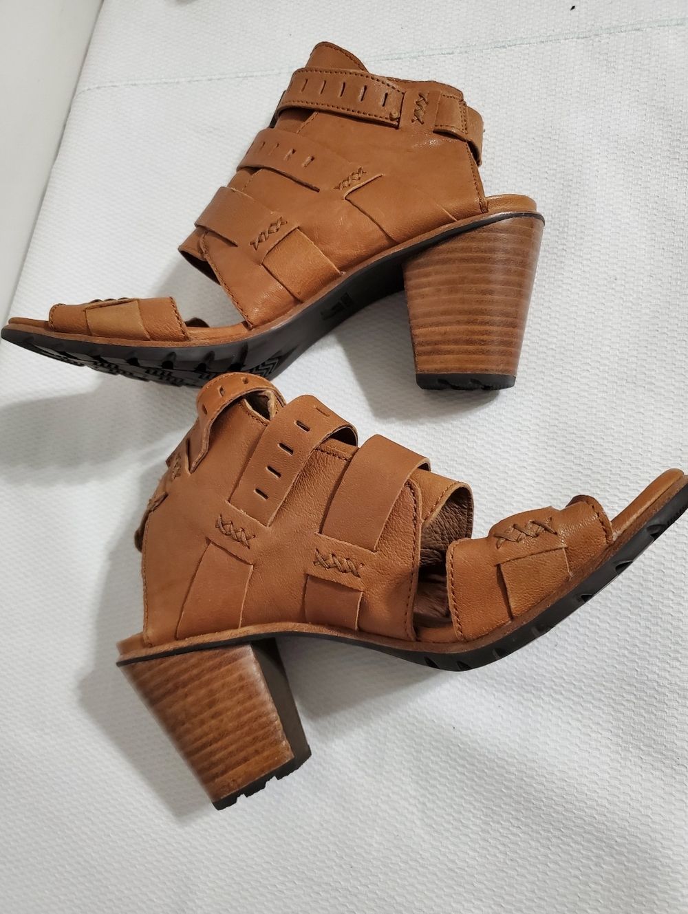 Sorel Nadia Buckle Heeled Leather Sandal Kettle Size 9 - Picture 5 of 9
